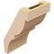 Ekena Millwork 5-inch W x 6-inch D x 10-inch H Valencia Rough Cedar Woodgrain TimberThane Knee Brace, Primed BRCUR05X06X10VALRCPR - alternate 5